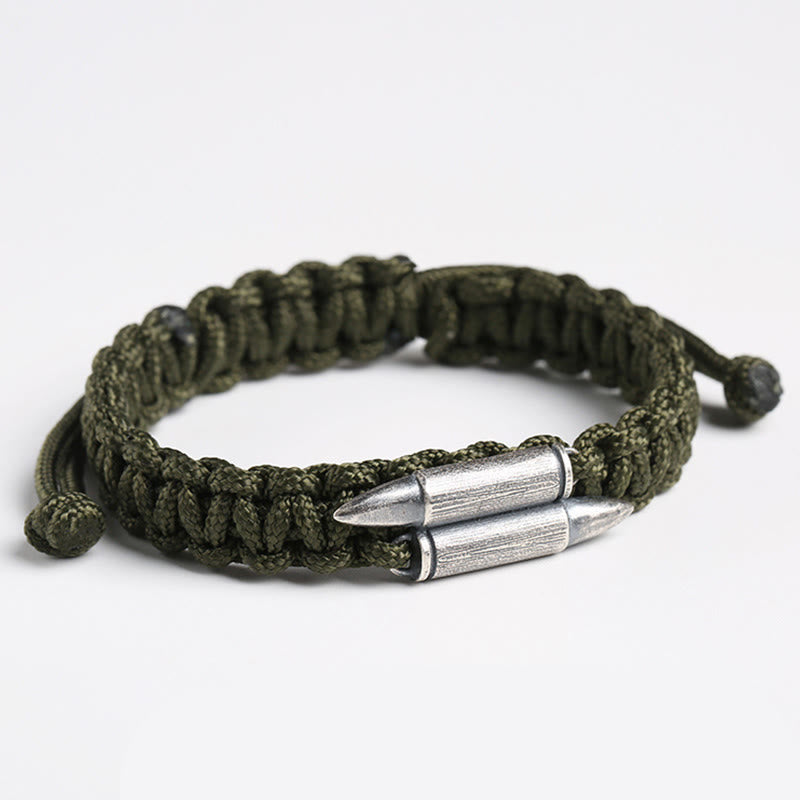 Sterling Silver Braided Rope Spiritual Protection Bracelet