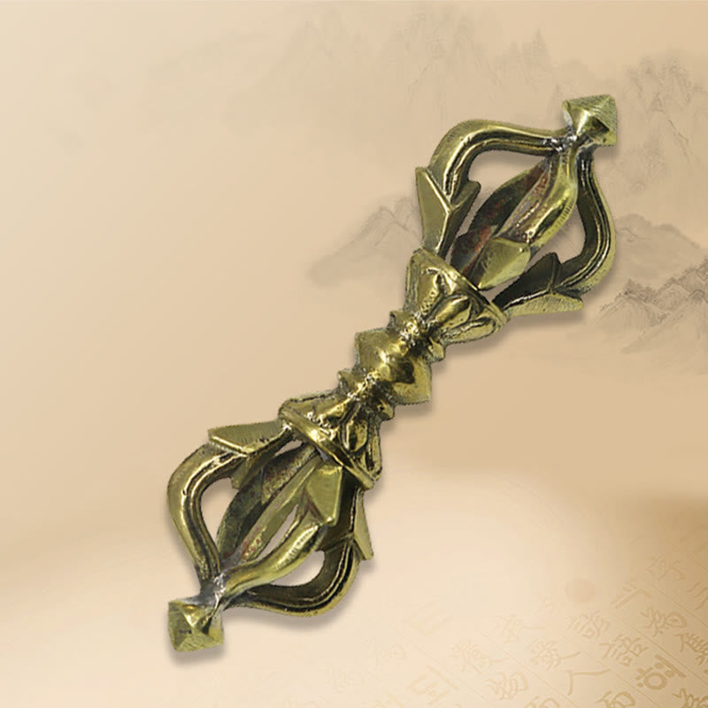 Small Five Prong Vajra Dorje in Copper | Spiritual Strength Symbol