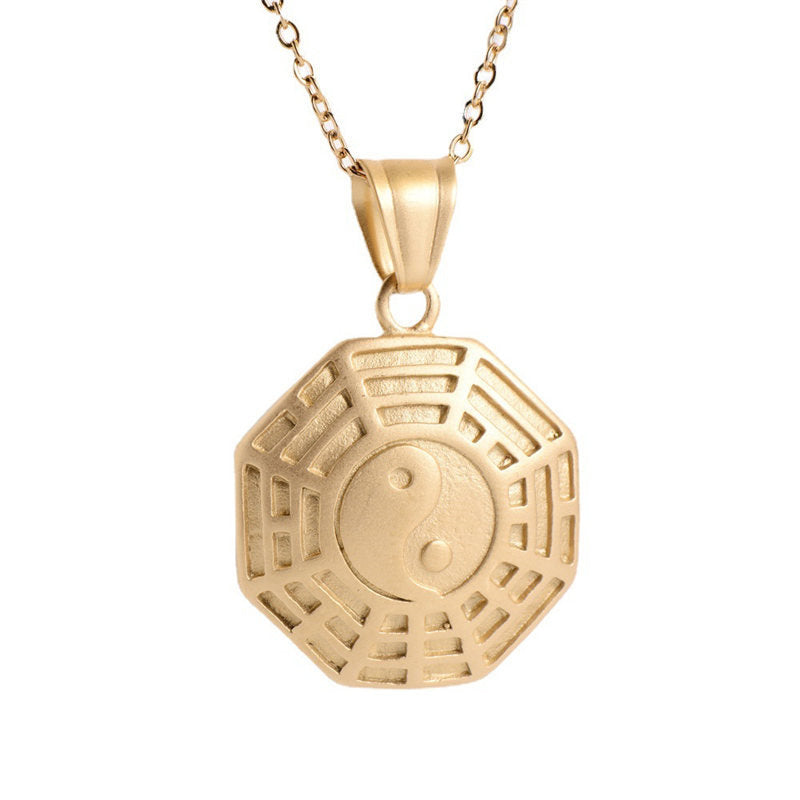 Yin Yang Titanium Steel Balance and Harmony Necklace