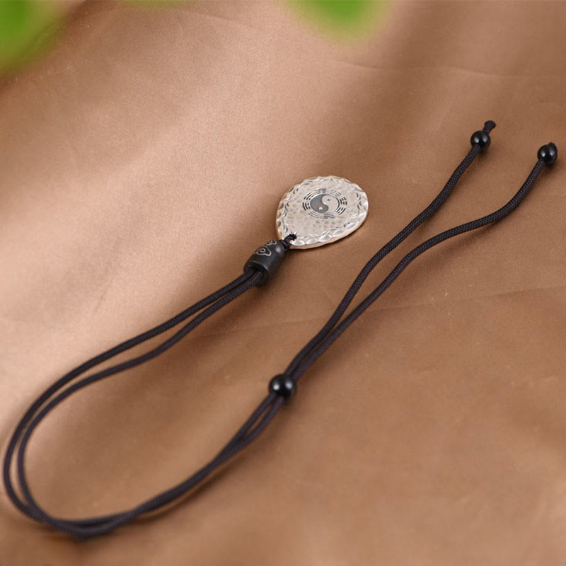 Vintage 999 Sterling Silver Yin Yang Bagua Pendant Necklace - Balance & Harmony