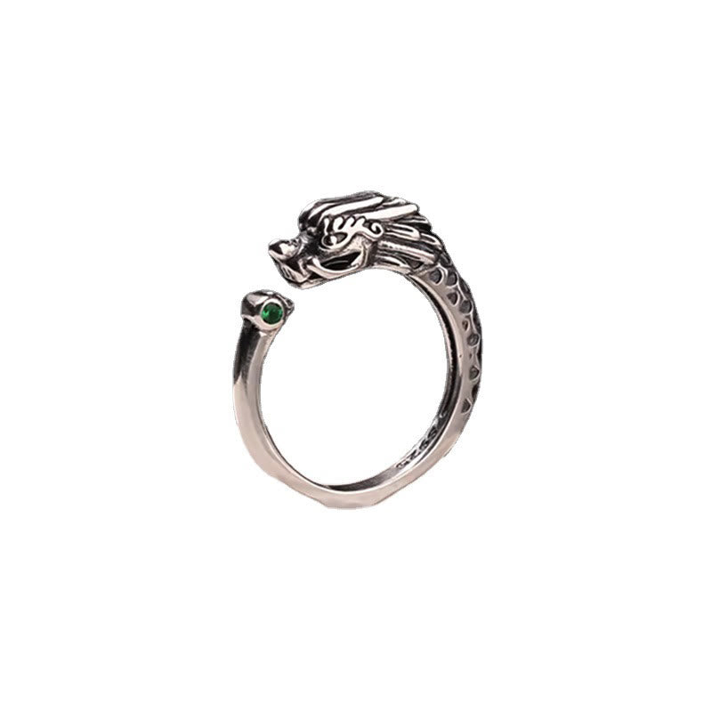 Vintage Dragon Ring Adjustable for Success and Strength