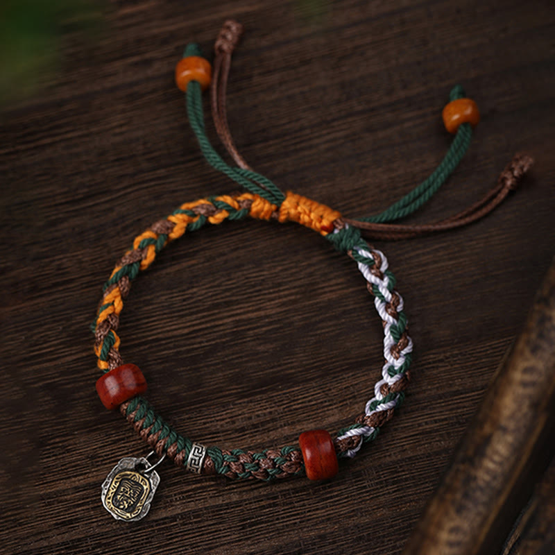 Tibetan Silver Camel Bone Protection Bracelet 6mm