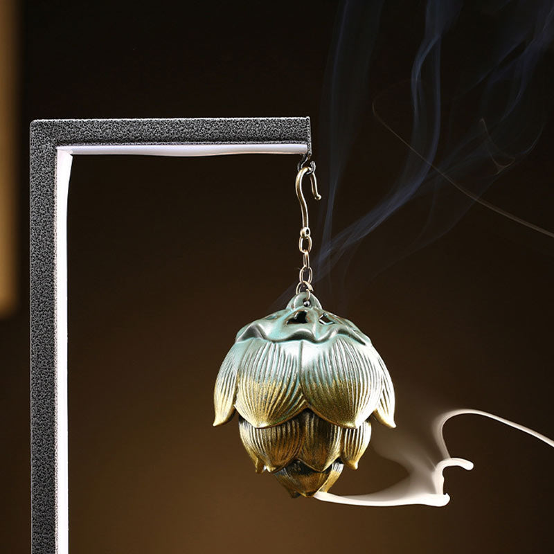 Lotus Ceramic Incense Burner for Meditation & Decoration
