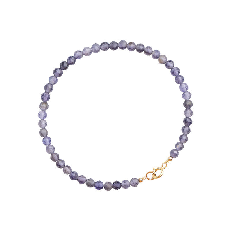 3 mm Amethyst-Iolith-Kommunikationsarmband mit ultradünnen Perlen