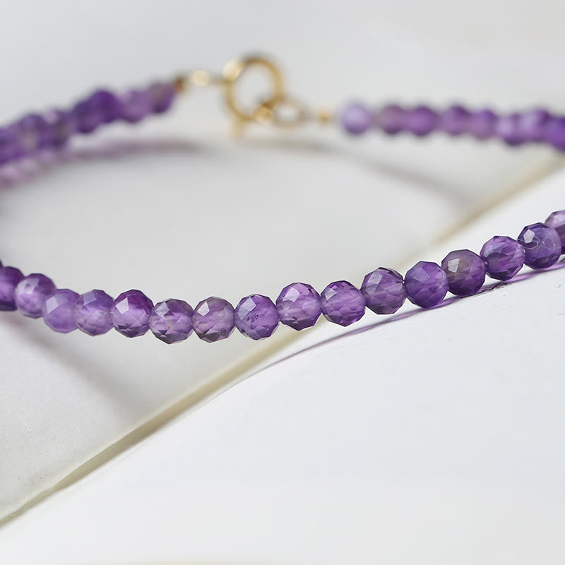 3 mm Amethyst-Armband mit spirituellem Bewusstsein