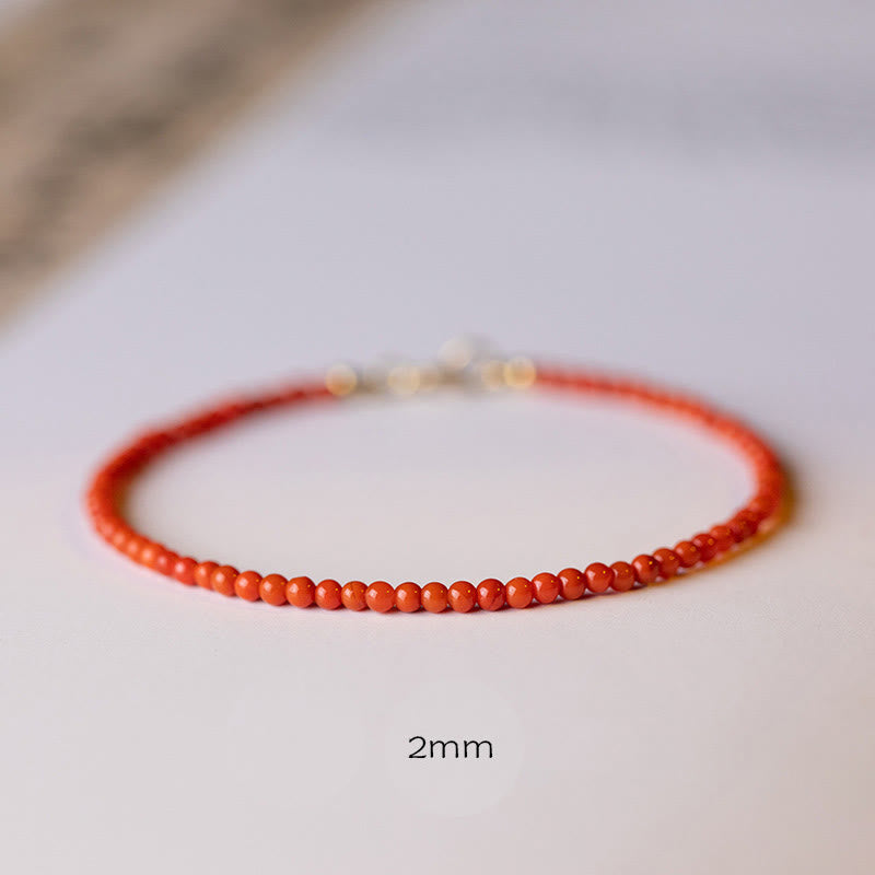 3 mm kirschrotes Achat-Vertrauensarmband