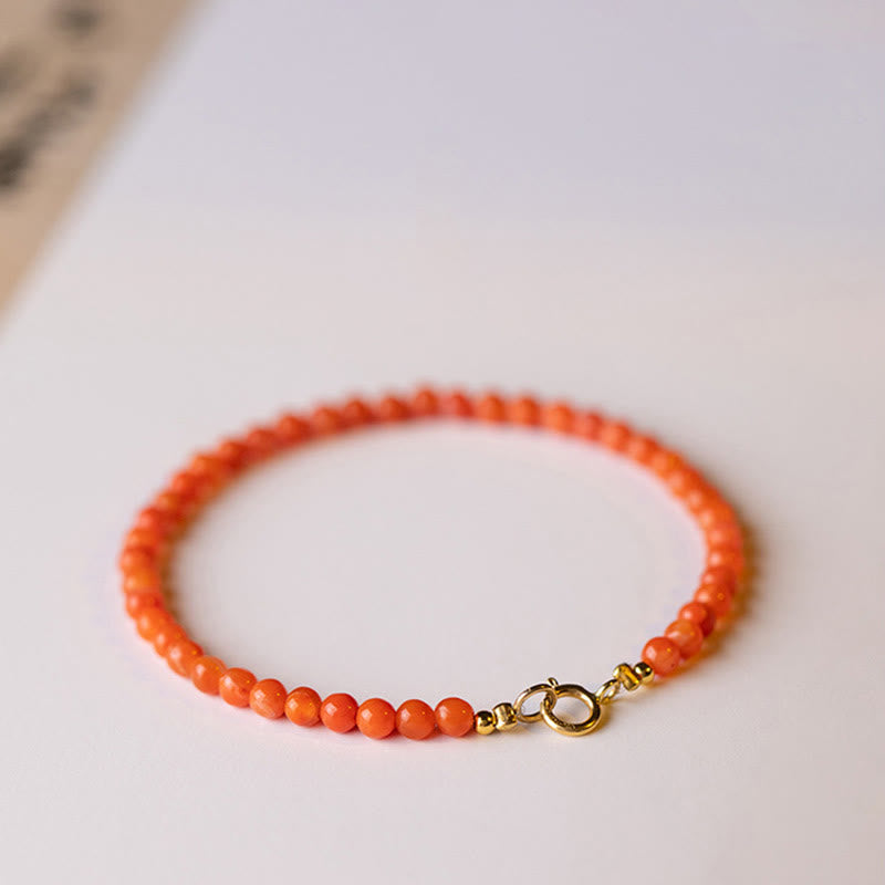 3 mm kirschrotes Achat-Vertrauensarmband