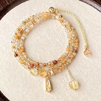 3 mm Citrin Mehrschichtiges Pleasure Armband