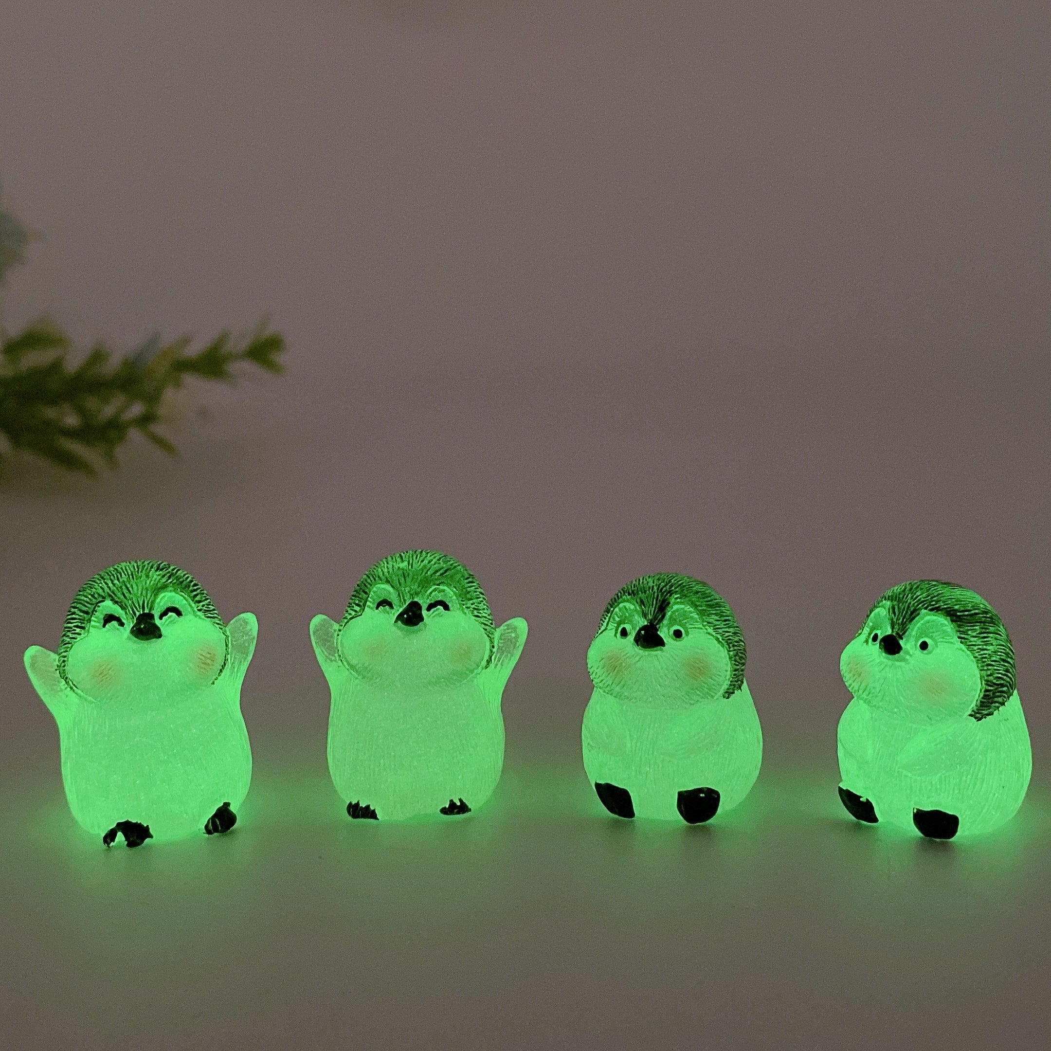 3 Stück leuchtende Kristall-Pinguin-Tierschnitzereien, 25 mm