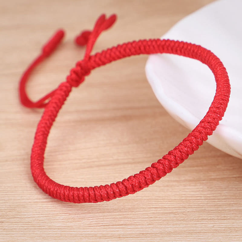 3-teiliges tibetisches King Kong-Knoten-Schutzarmband mit roter Schnur