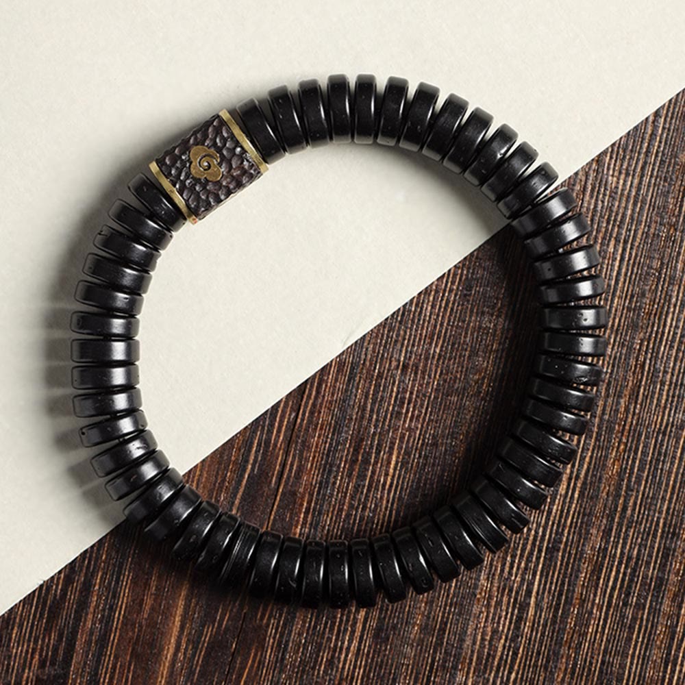 3x8mm Kokosnussschalen-Armband für positive Absichten