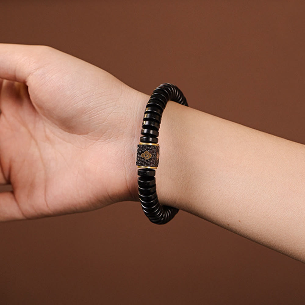 3x8mm Kokosnussschalen-Armband für positive Absichten