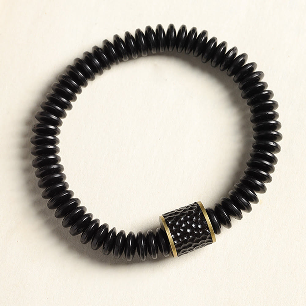 3x8mm Kokosnussschalen-Armband für positive Absichten