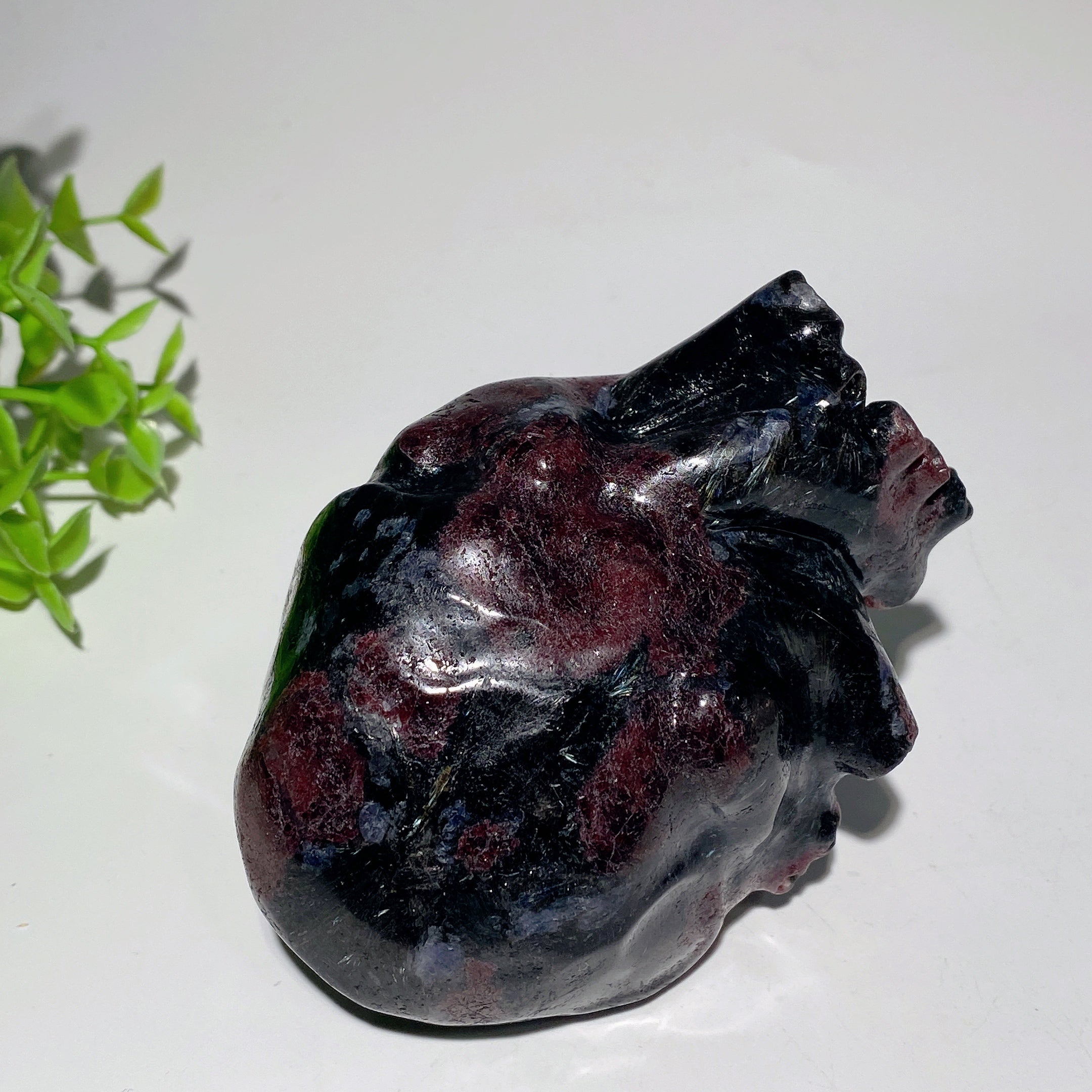 4.0-4.8 Inch Mixed Crystal Heart Carvings for Healing & Meditation