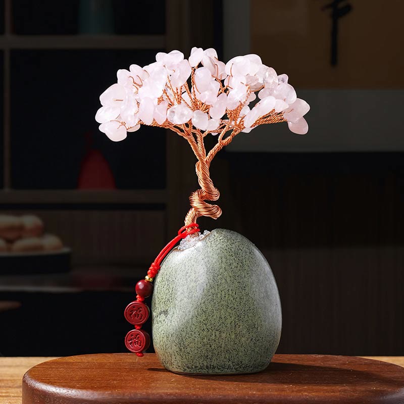 4,5 x 12 cm Citrin-Kristallbaum, Wohlstand, Zen-Dekor