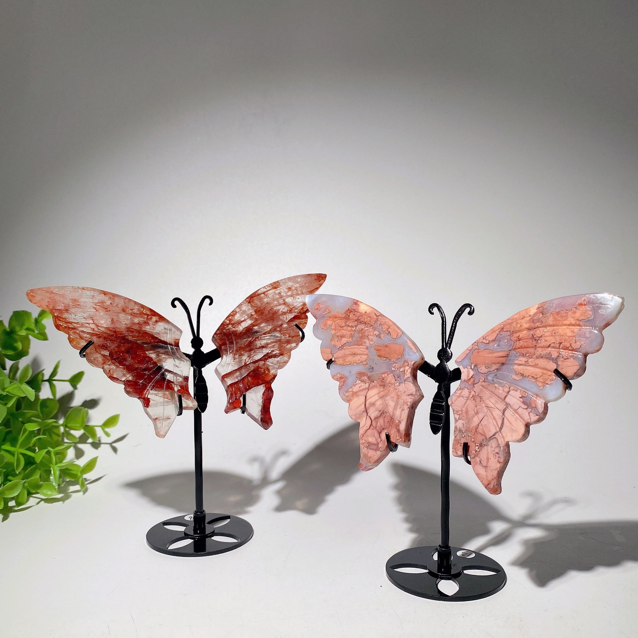 4 bis 6 Zoll große Schmetterlingsflügelfiguren aus gemischtem Kristall für spirituelle Heilung