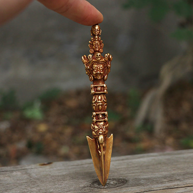4,72 Zoll Kupfer Meditation Dorje Handgefertigt in Nepal Ritual Symbol