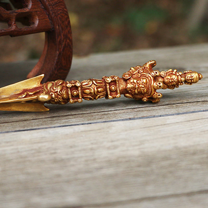 4,72 Zoll Kupfer Meditation Dorje Handgefertigt in Nepal Ritual Symbol