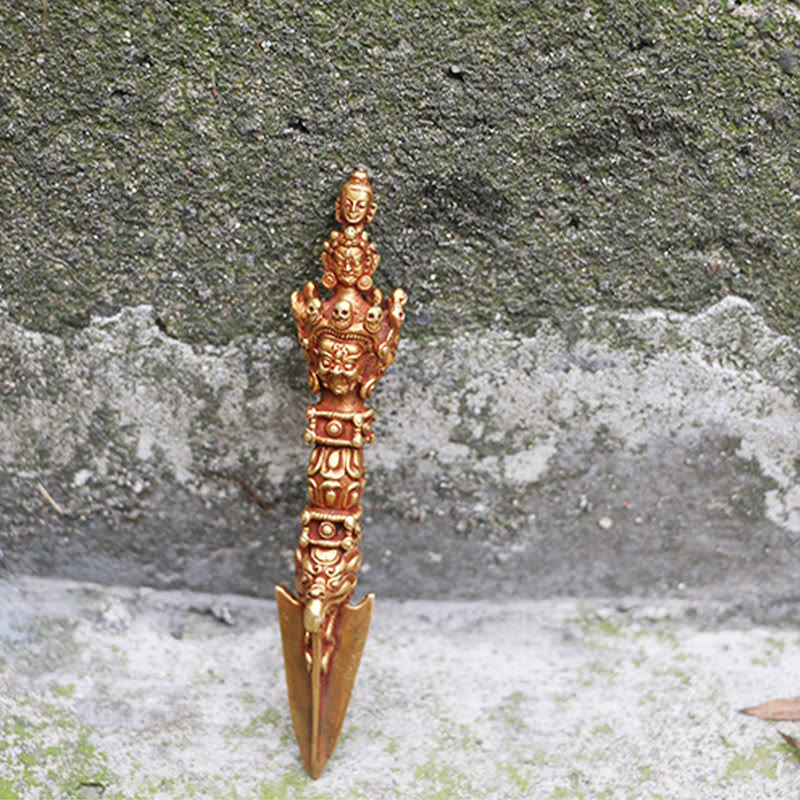 4,72 Zoll Kupfer Meditation Dorje Handgefertigt in Nepal Ritual Symbol