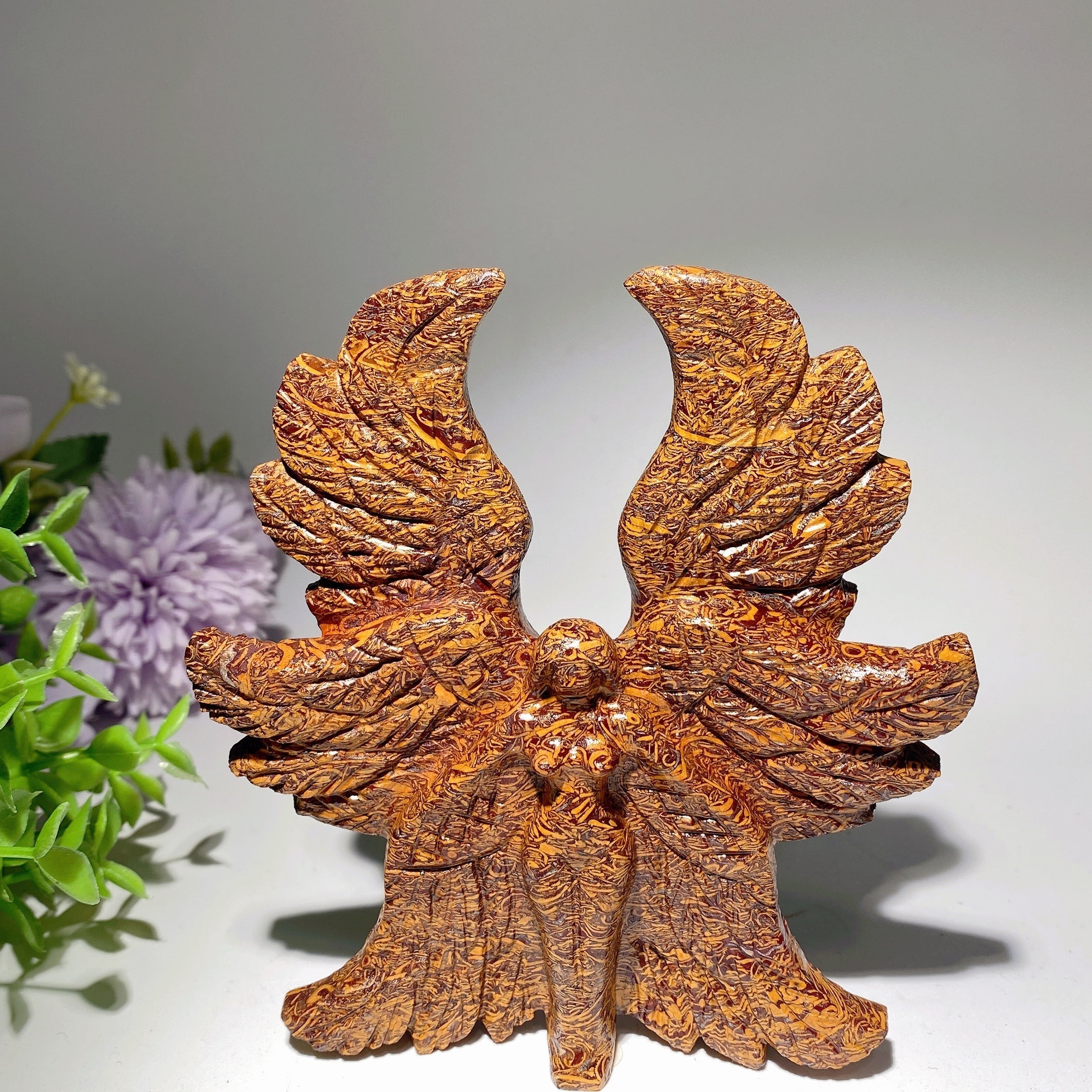 4.9in Mixed Crystal Guardian Angel Figurine Healing Statue