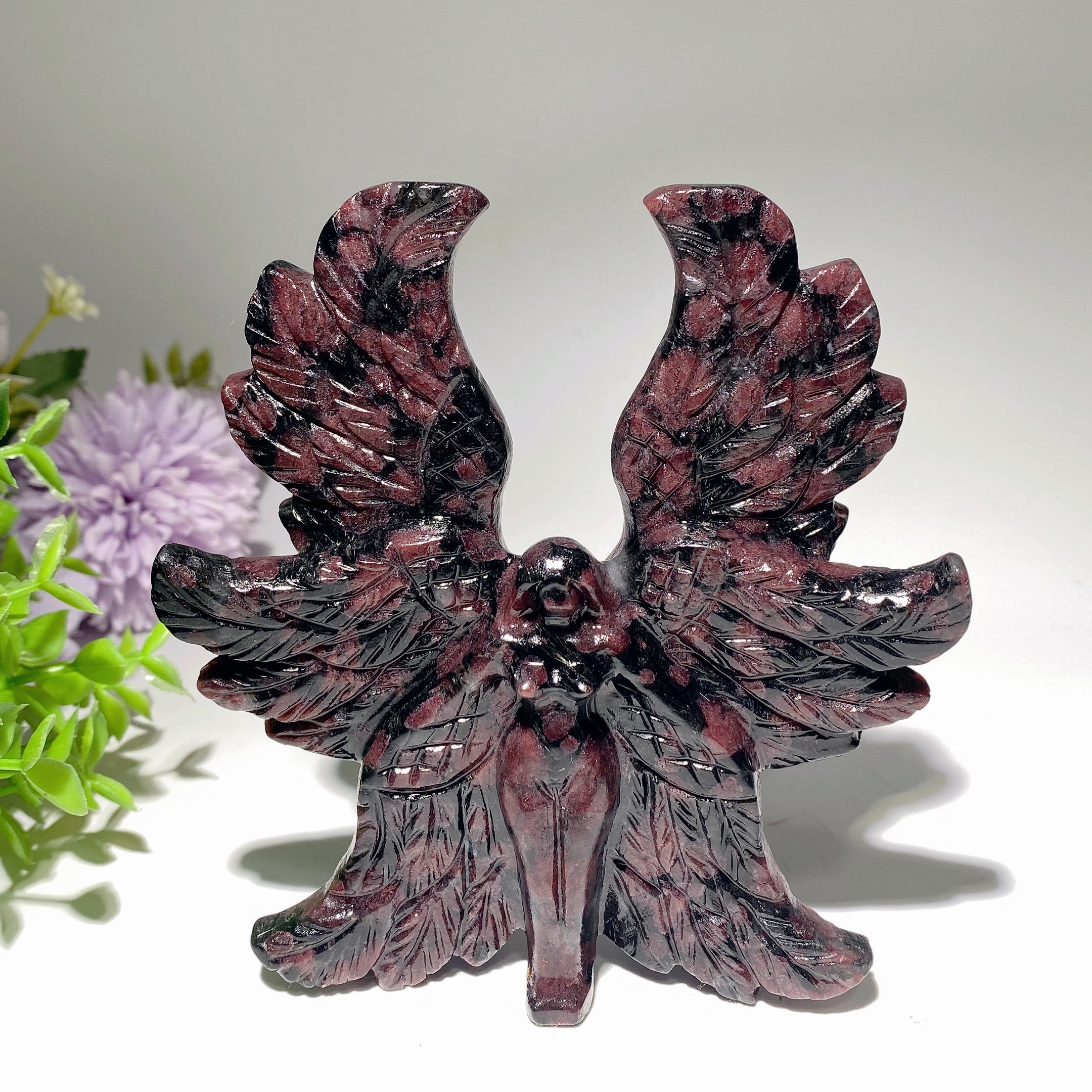 4.9in Mixed Crystal Guardian Angel Figurine Healing Statue