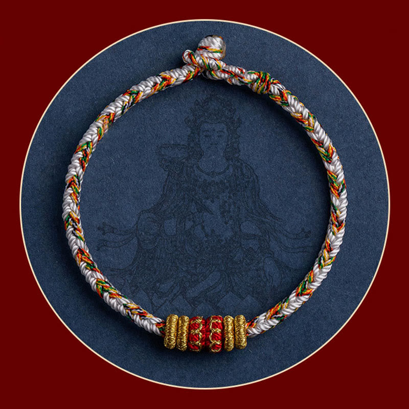 Handgefertigtes rotes Schnurarmband mit chinesischem Tierkreiszeichen für Glück und Stärke