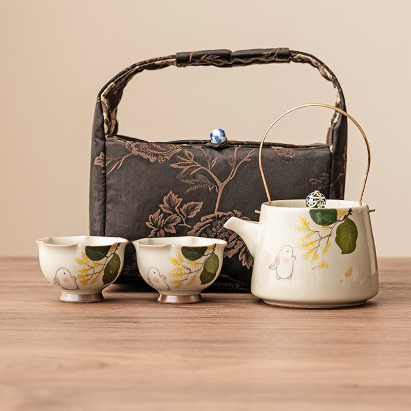 40 ml Osmanthus-Kaninchen-Teetasse aus Keramik für Kung-Fu-Teeritual