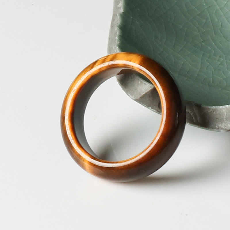 Unisex Tiger Eye Ring for Strength & Protection 16-21mm