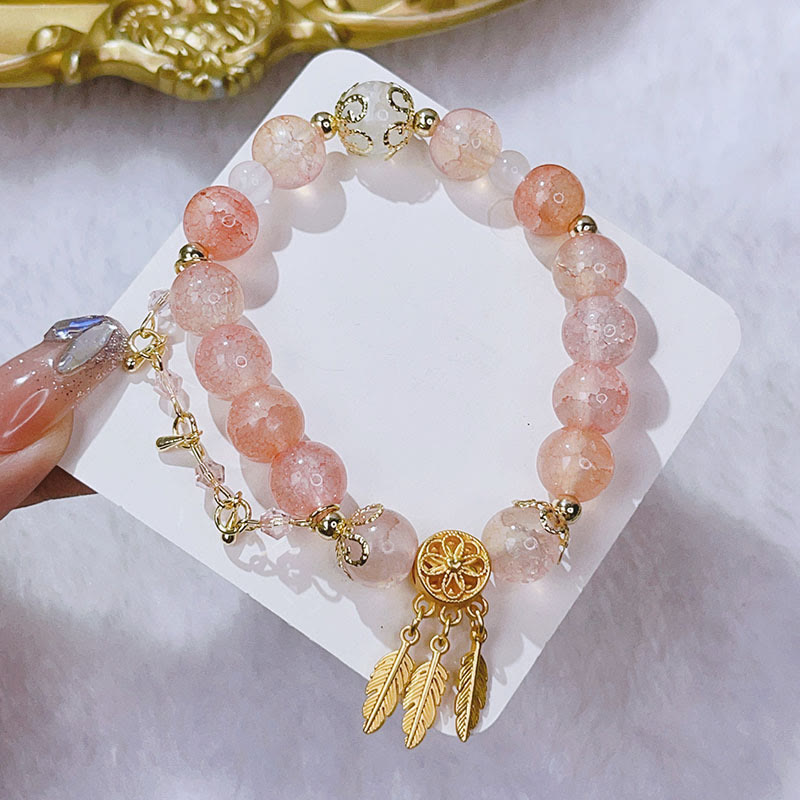 Glass Bead Dream Catcher Protection Bracelet Spiritual Charm
