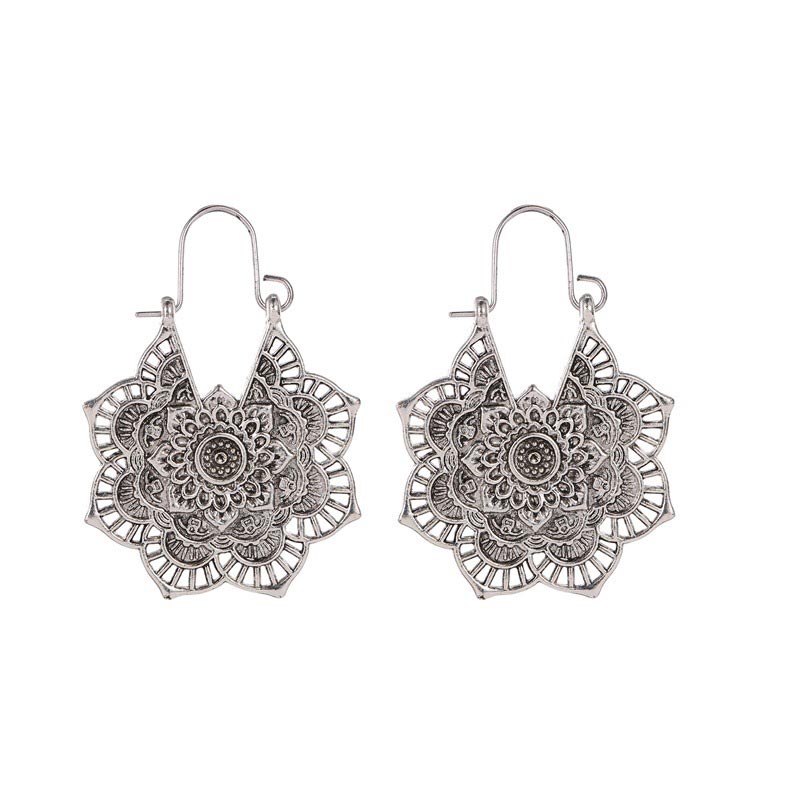 Tibetan Lotus Earrings in Copper | Balance & Healing