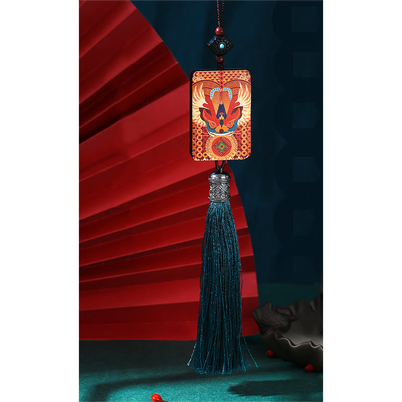 Pixiu Ebony Wood Car Hanging Decoration for Luck & Wealth