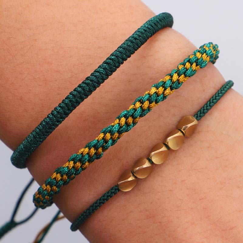 3 PCS Tibetan Copper Spiritual Protection Bracelet Set