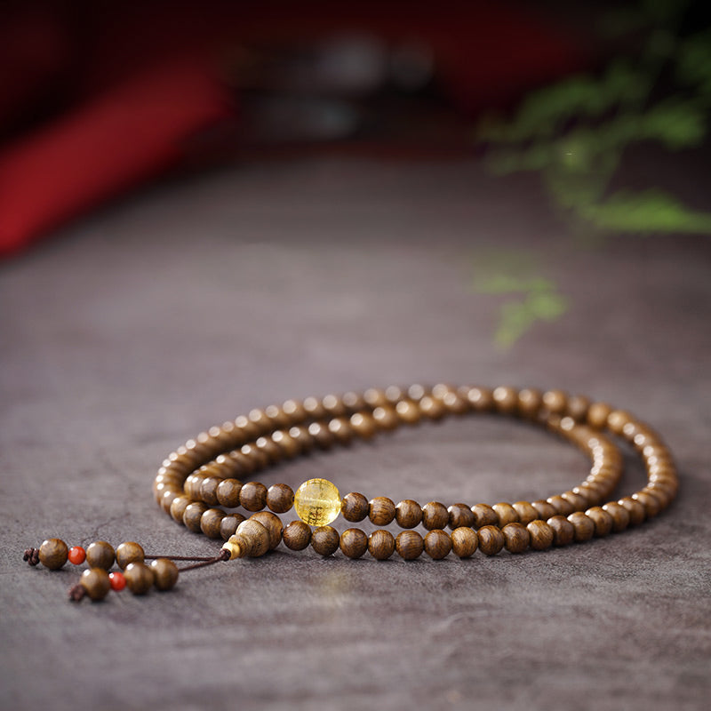 108 Beads Agarwood Meditation Bracelet 6mm & 8mm
