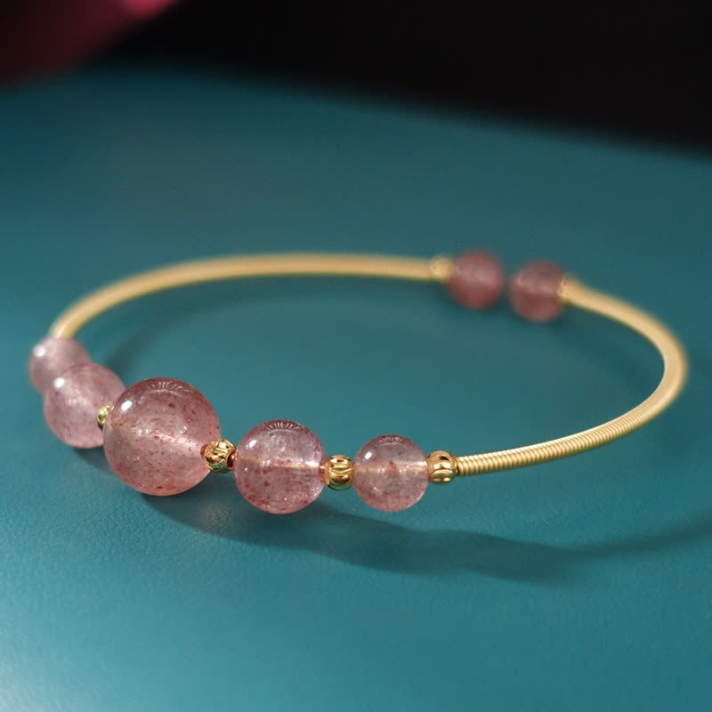 Strawberry Quartz Love Healing Bracelet | Premium Chain