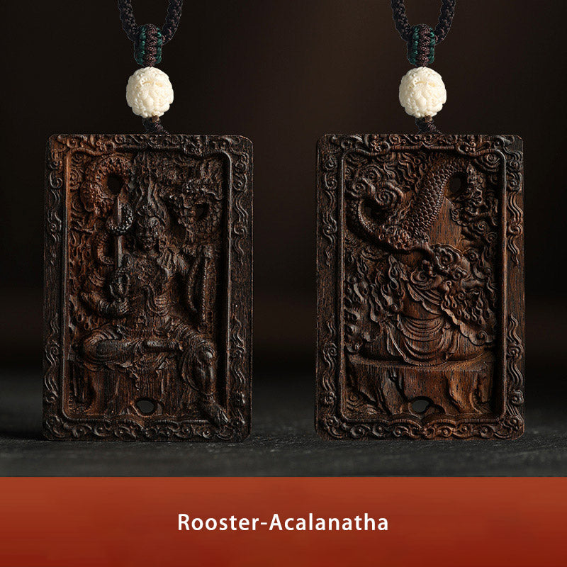 Chinesisches Sternzeichen Adlerholz PiXiu Drache Frieden Halskette Anhänger