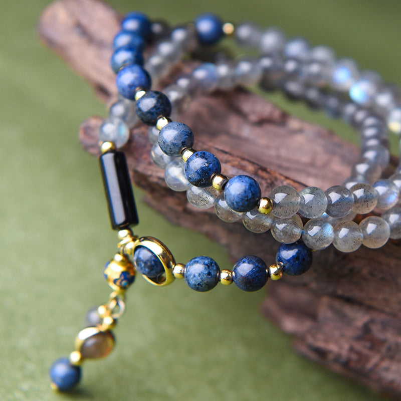 Moonstone Lazurite Calm Healing Bracelet for Positive Energy