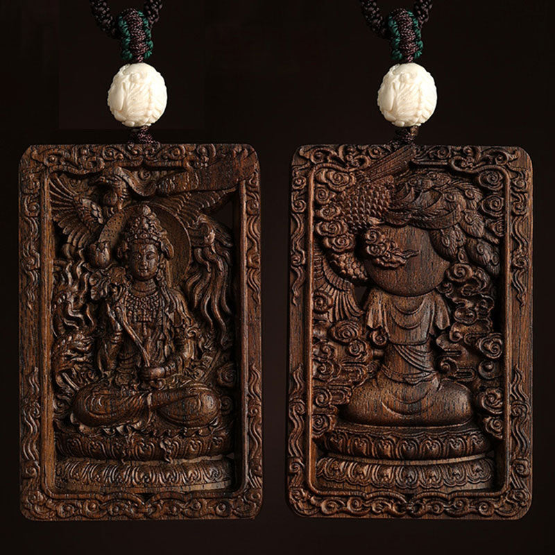 Chinesisches Sternzeichen Adlerholz PiXiu Drache Frieden Halskette Anhänger