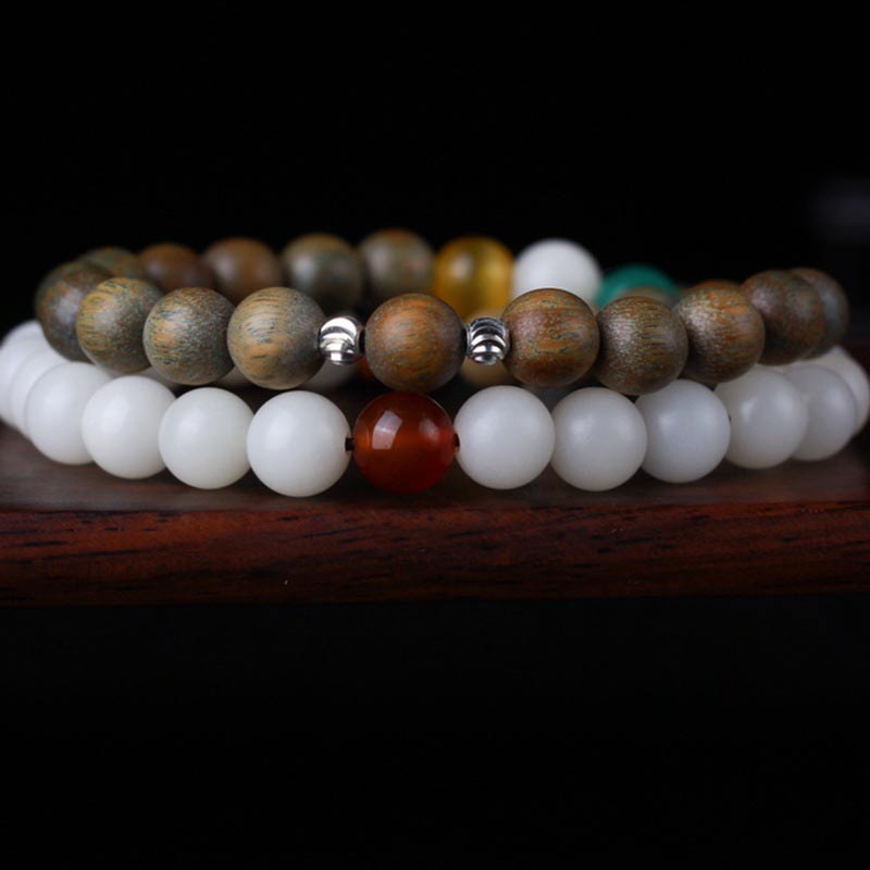8mm Green Sandalwood Bodhi Seed Luck Bracelet