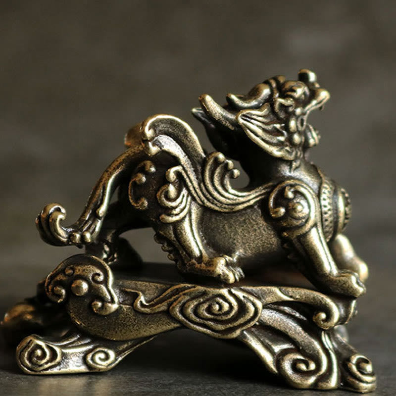 Handmade Copper Feng Shui PiXiu Wealth Luck Decoration