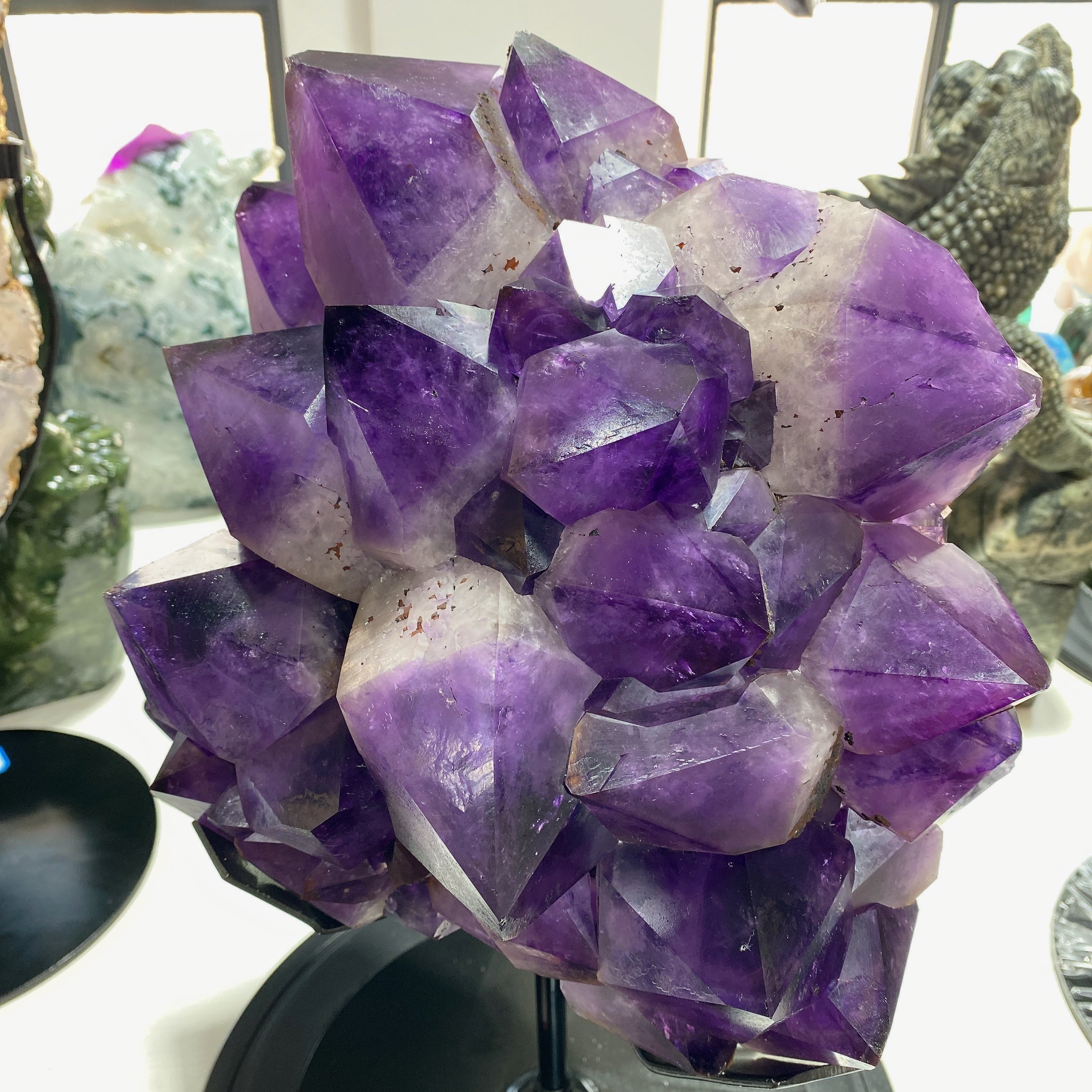 42cm Amethyst Cluster Crystal with Stand | Healing Display