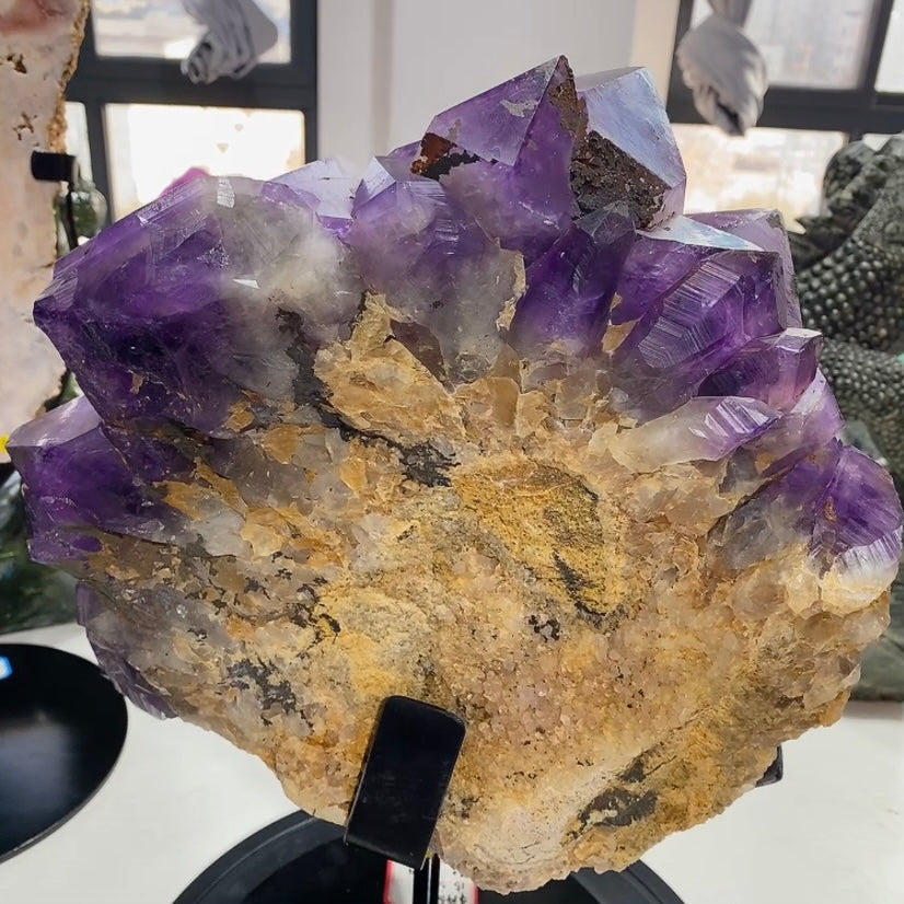 42cm Amethyst Cluster Crystal with Stand | Healing Display
