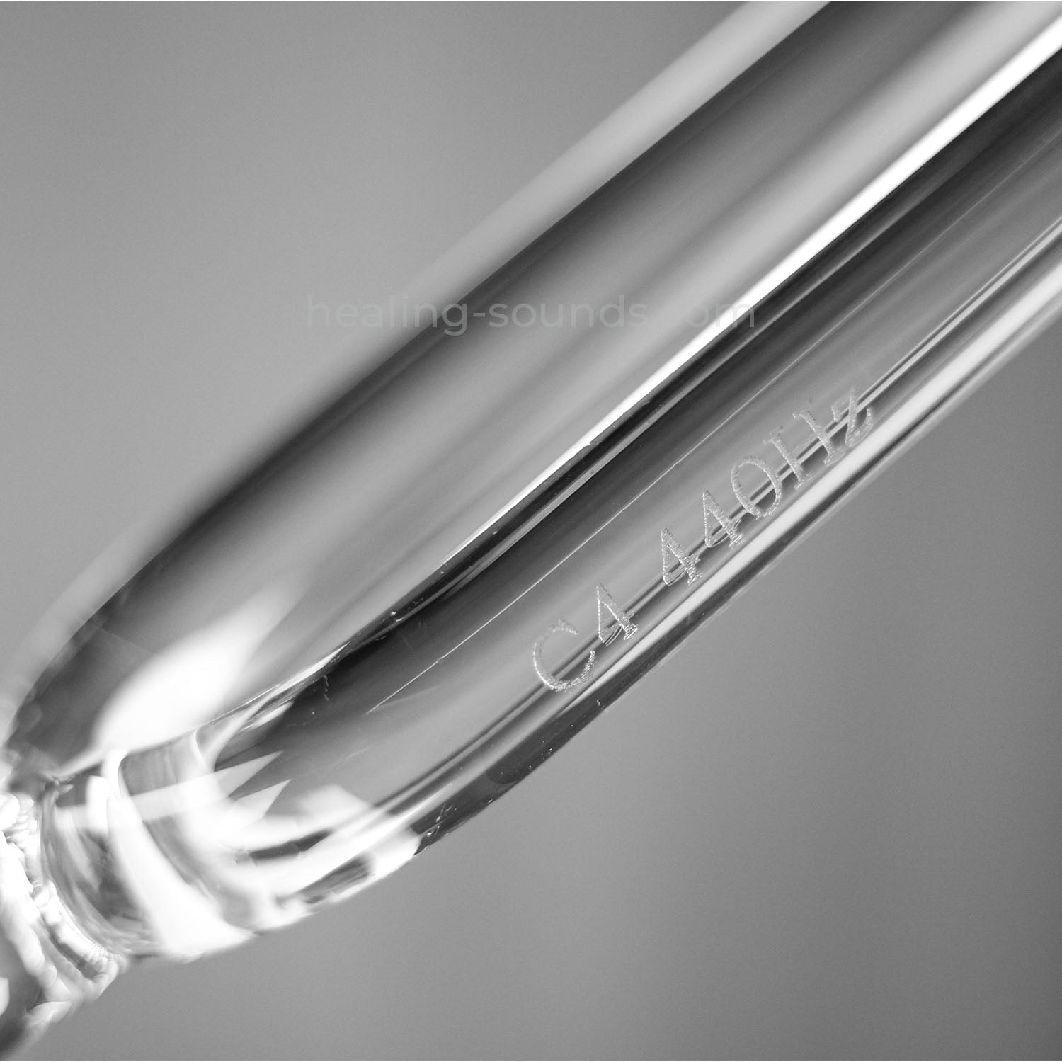 432 Hz Stimmgabel aus klarem Kristall zur Heilung