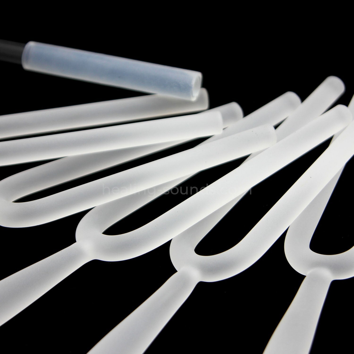 432 Hz Stimmgabel-Set aus mattiertem Kristall mit Etui – 8-teilig – 10 mm/20 mm