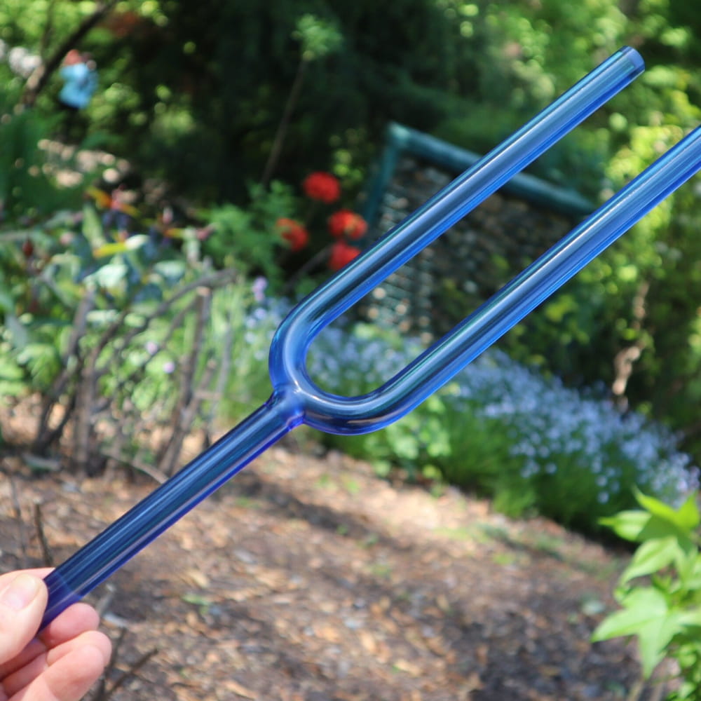 Blue Plastic Tuning Fork for 432 Hz Giant Large Crystal Tuning Fork F Note Crown Chakra