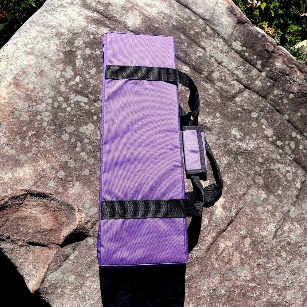 Purple fabric case with black straps for 432 Hz Giant Large Crystal Tuning Fork