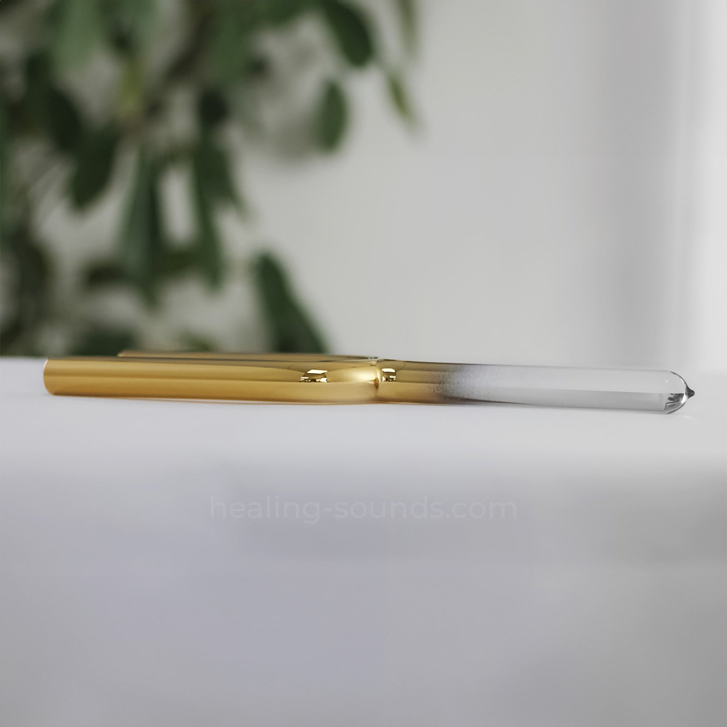 432 Hz vergoldete Stimmgabel aus Kristall