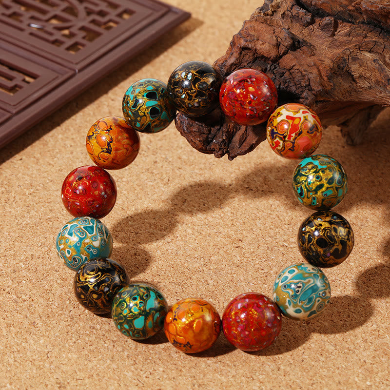Spiritual Natural Lacquer Beads Calm Bracelet 16mm