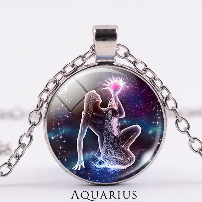 Titanium Steel Zodiac Necklace | 12 Constellations Protection