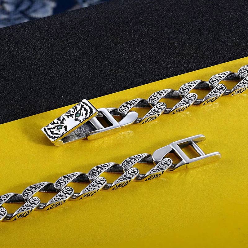 18cm Copper Tang Dynasty Flower Luck Chain Bracelet