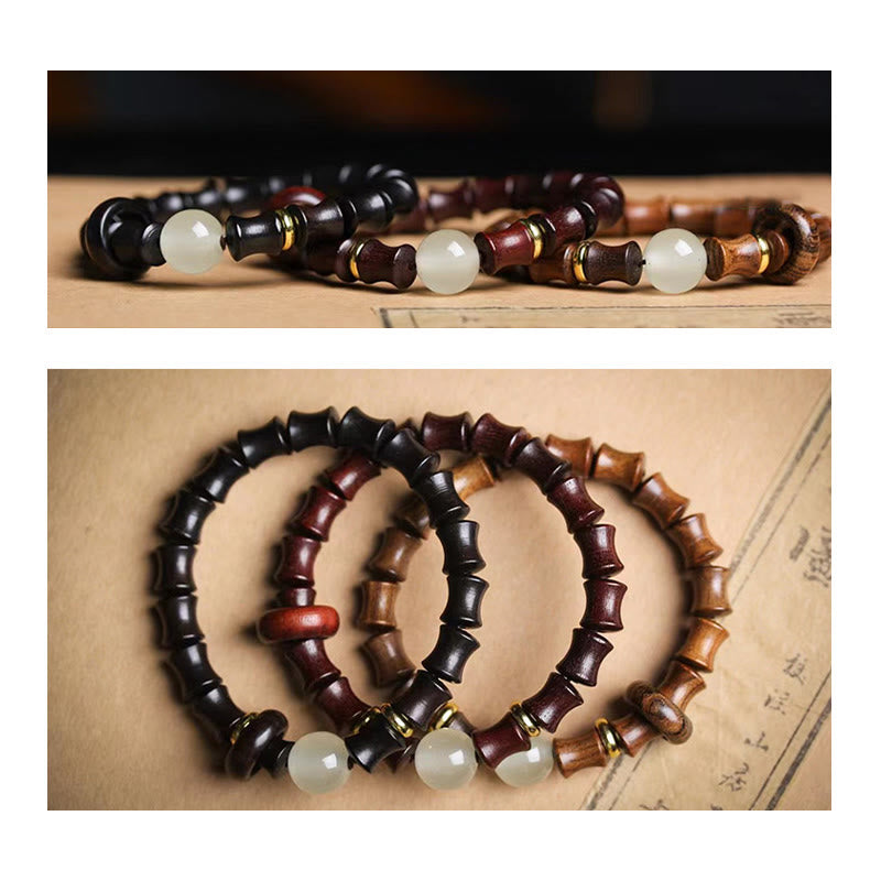 8mm Ebony Wood Peace Bracelet for Meditation & Balance